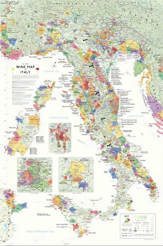 Veneto Wine Map. This stunning wine map of
