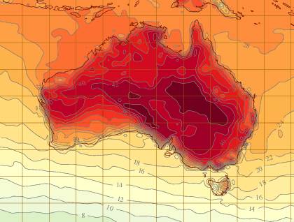 Heatwave conditions in Australia