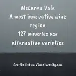 McLaren Vale Wine Region in S Aust wineries producing alternative varietal wines
