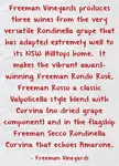 Rondinella is used in the Valpolicella and Bardolino regions of NE Italiy -and also in Australia.