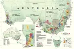 Wine Map of Australia shows all of the official zones, regions and subregions. Suitable for framing