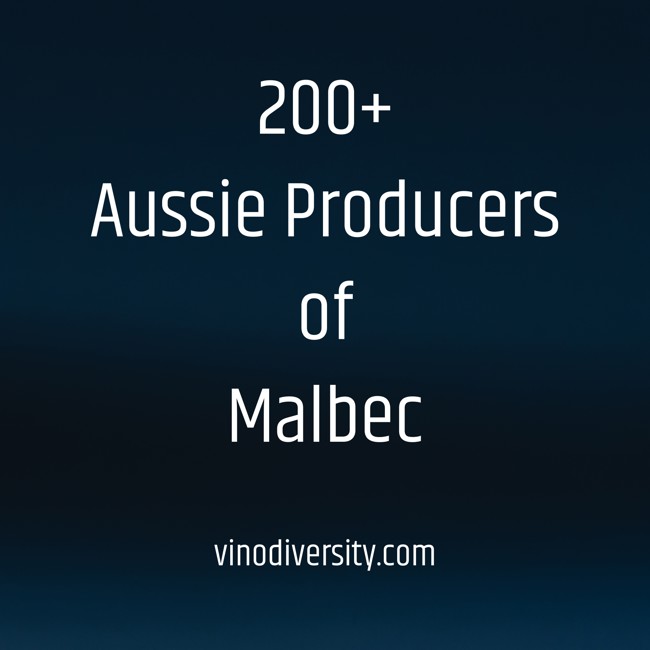 200+ Malbec wine producers in Australia