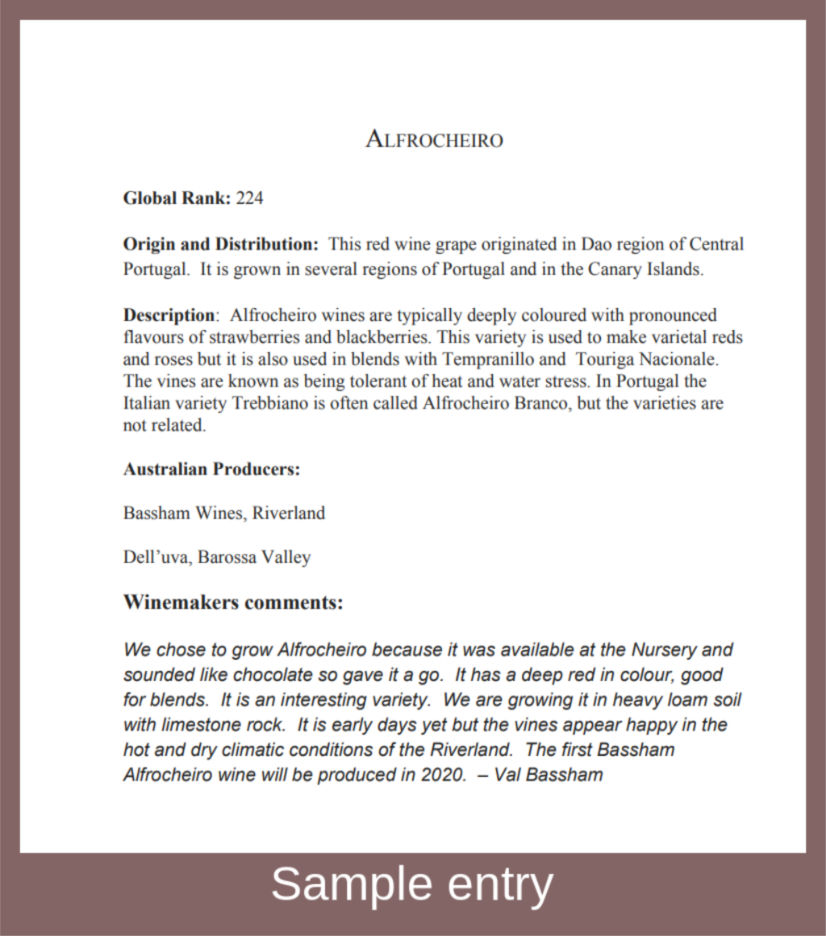 Rare Ozzies Description of Alfocheiro Rare Ozzies Description of Alfocheiro
