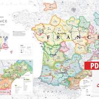Overview wine map of France