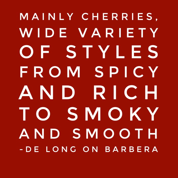 Barbera wine grape descriptors