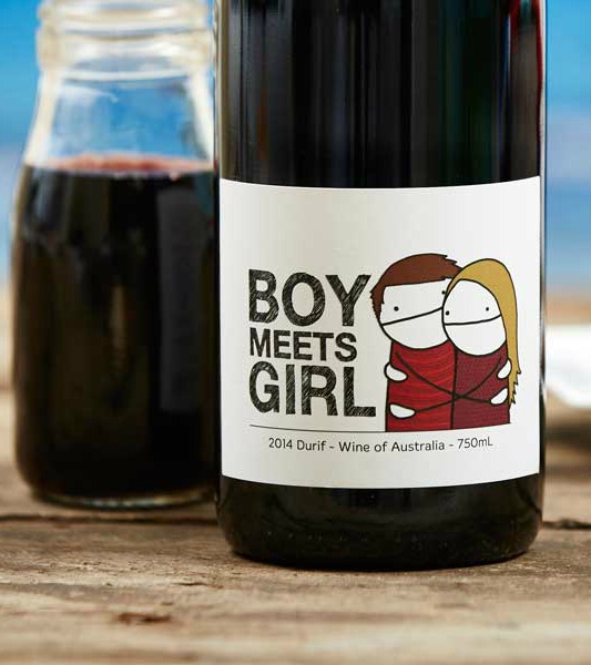 Durif red wine made by the innovative Boy Meets Girl.