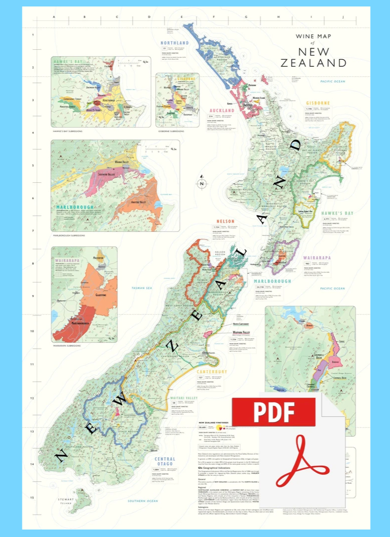 Digital wine Map of New Zealand