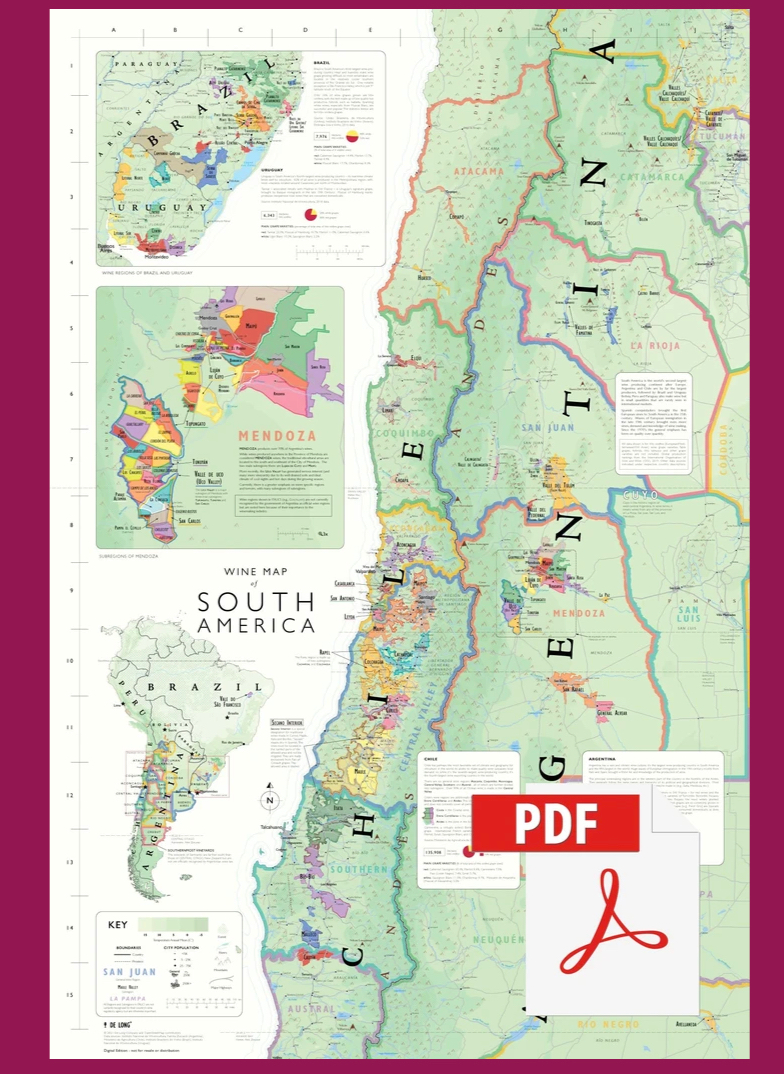 Digital Map of South America