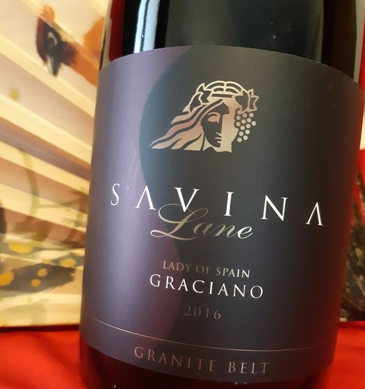 Graciano made by Savina Lane in Queensland's Granite Belt Wine Region